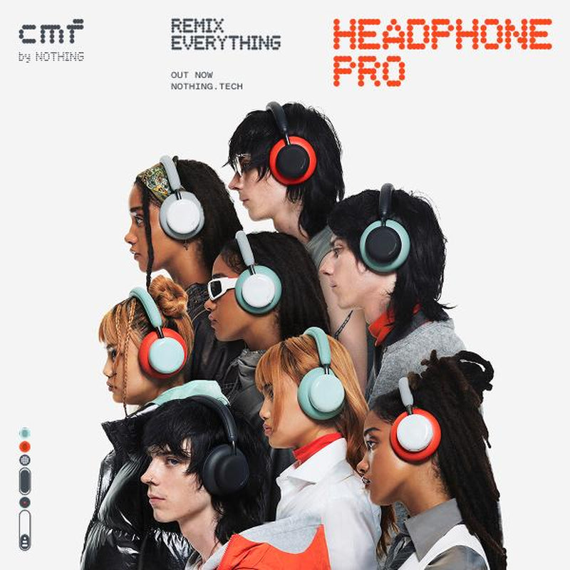 CMF Headphone Pro Wireless Modular Over-Ear Headphones with ANC, Hi-Res LDAC, 100H Battery & Fun Controls